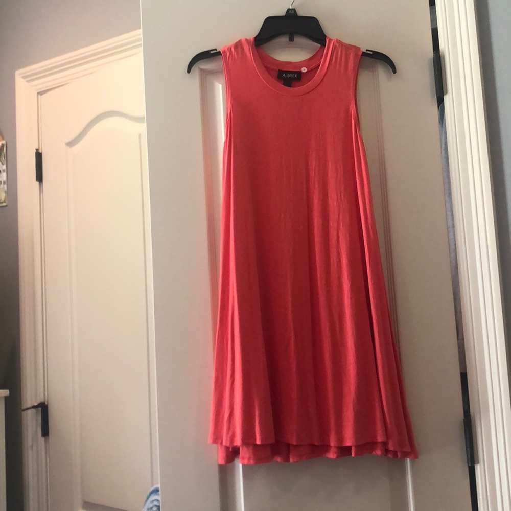 Coral T-shirt Sunday Dress